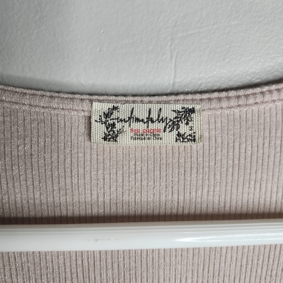 Intimately Free People Women's Tan Ribbed Bodysuit, Size M - Picture 2 of 6